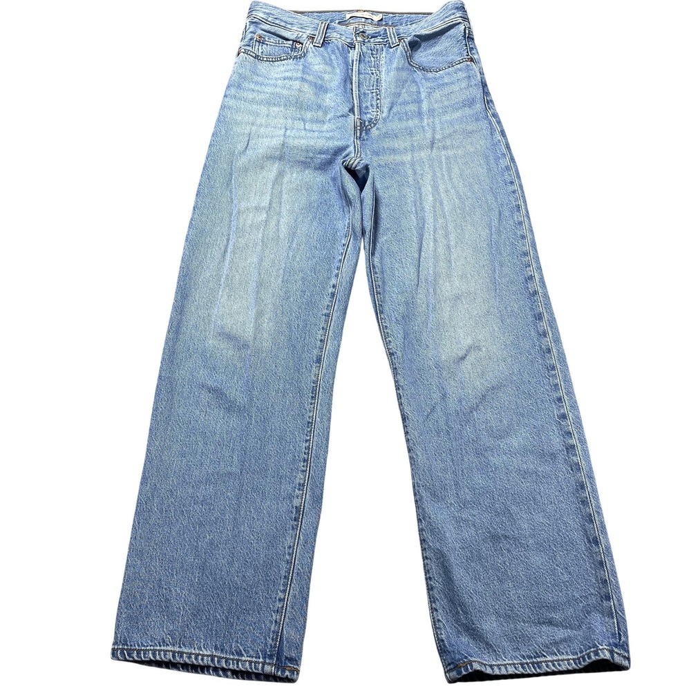 Levis Premium Ribcage Straight Ankle Jeans Womens 28 Light Wash High Rise 28x29